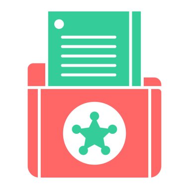 Polis belgesinin vektör illüstrasyonu