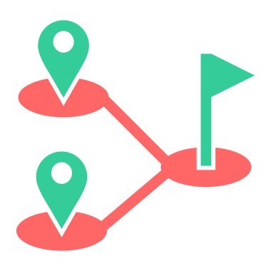 konum. Web simgesi basit illüstrasyon