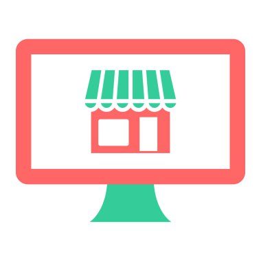 Dükkan. Web simgesi basit illüstrasyon