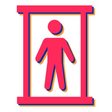 Kırmızı düğmeli adam.