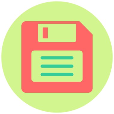 Disket simgesi, vektör illüstrasyonu