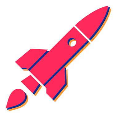 roket ikonu vektör illüstrasyonu