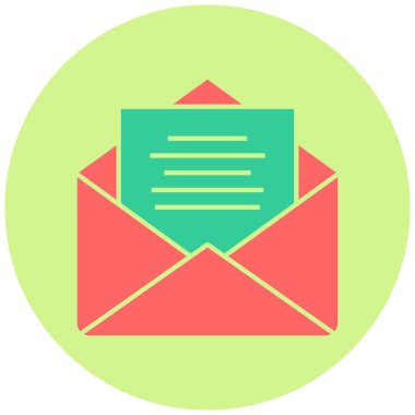 Mektuplar. Web simgesi basit illüstrasyon