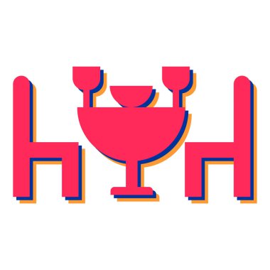 Restoran simgesi vektör çizimi tasarımı