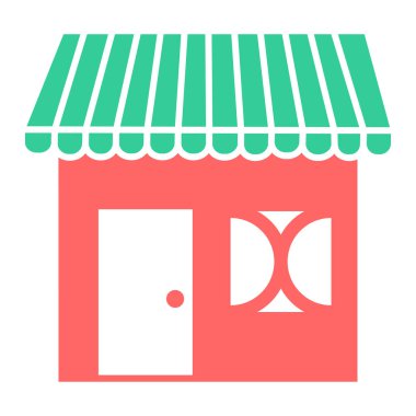 Dükkan. Web simgesi basit illüstrasyon