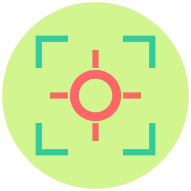 Odaklan. Web simgesi basit illüstrasyon