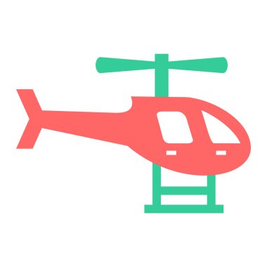 Helikopter. Web simgesi basit illüstrasyon