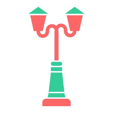 Sokak lambası ikonu. Beyaz arkaplanda izole edilmiş web tasarımı için fener vektör simgelerinin basit çizimi