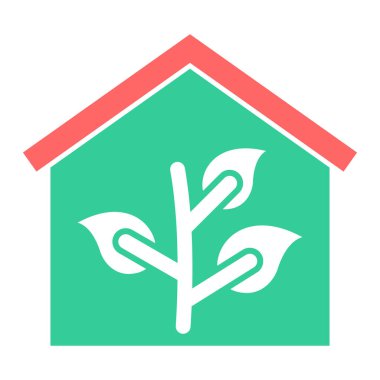 Eco house simge vektör çizim