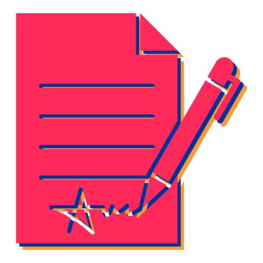 Belge. Web simgesi basit illüstrasyon