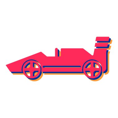 Bir spor araba simgesinin vektör illüstrasyonu