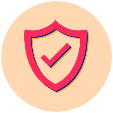 Kalkan. Web simgesi basit illüstrasyon