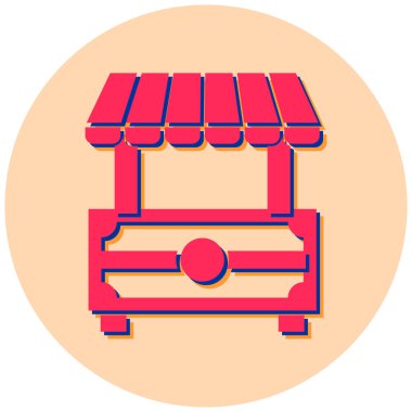 Dükkan. Web simgesi basit illüstrasyon