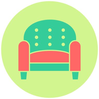 Kanepe. Web simgesi basit illüstrasyon