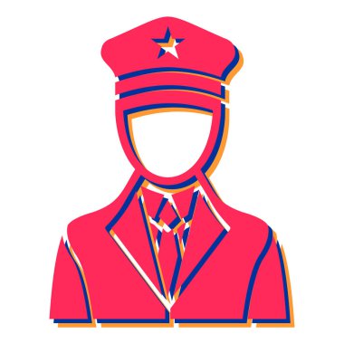 Polis memuru ikonu. Web için polis vektör simgelerinin düz çizimi