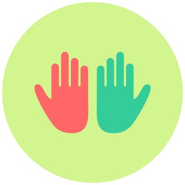 Eller simge vektör illüstrasyonu