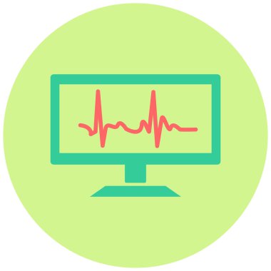 Nabız. Web simgesi basit illüstrasyon