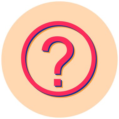 Soru işareti. Web simgesi