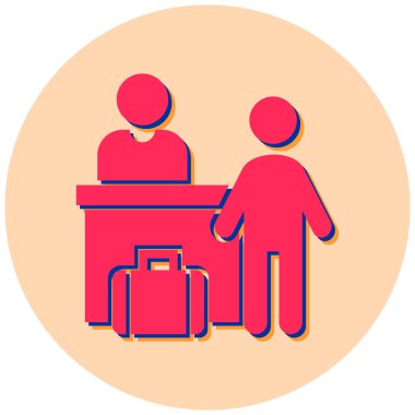 iş ve finans düz simgesi, vektör illüstrasyonu