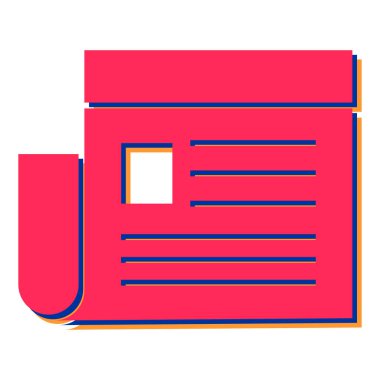 gazete simgesi vektör illüstrasyon tasarımı