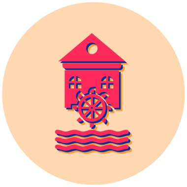 Bir ateş simgesinin vektör illüstrasyonu