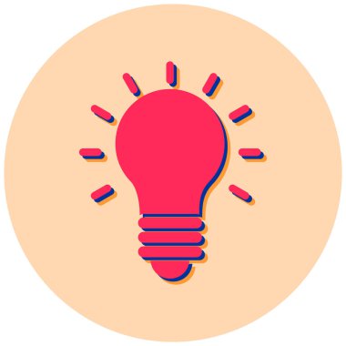 Ampul Düz Vektör Simgesi