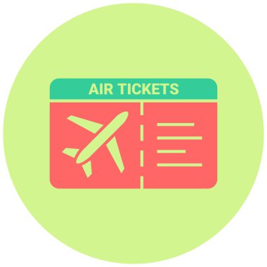 Bilet. Web simgesi basit illüstrasyon