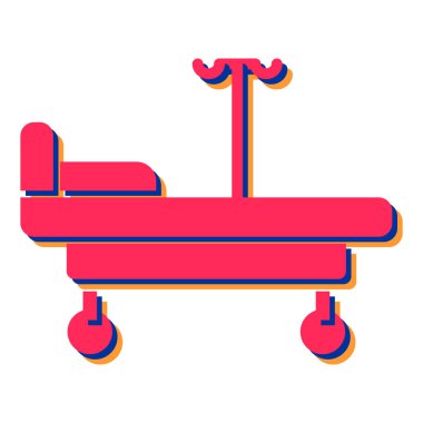 Hastane yatağı ikon vektör illüstrasyonu