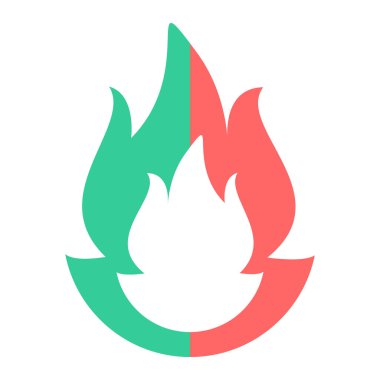 ateş simgesi, vektör illüstrasyonu basit tasarım 