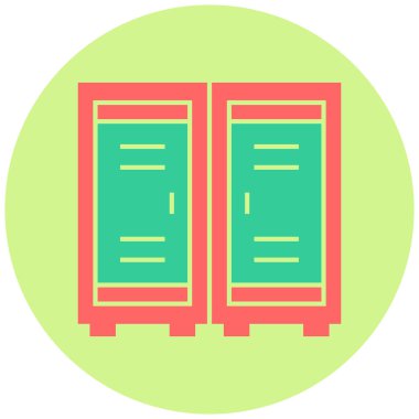 Dolaplar. Web simgesi basit illüstrasyon