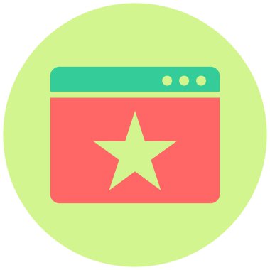 Tarayıcı. Web simgesi basit illüstrasyon