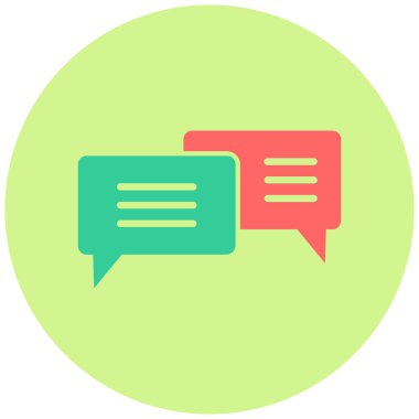 Konuş. Web simgesi basit illüstrasyon