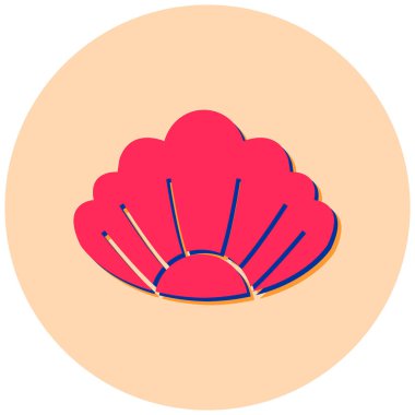 deniz kabuğu simge vektör çizim