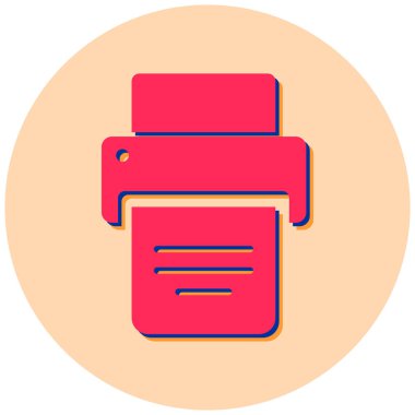 Yazıcı. Web simgesi basit illüstrasyon