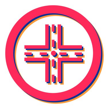 Modern yol simgesinin vektör illüstrasyonu.