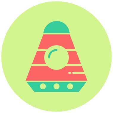 Uzay Kapsülü. Web simgesi basit illüstrasyon