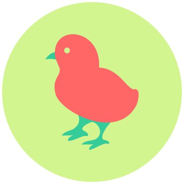 Piliç Web simgesi basit illüstrasyon