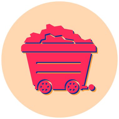 El arabası. Web simgesi basit illüstrasyon