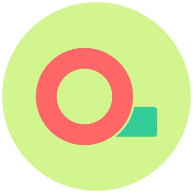 Koli bandı. Web simgesi vektör illüstrasyonu