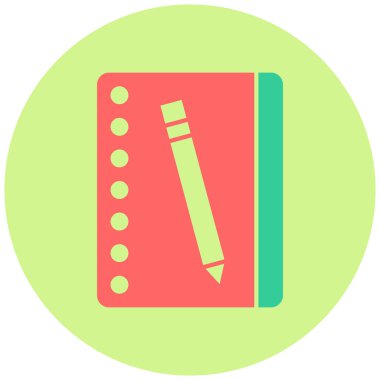 Taslak kitabı. Web simgesi basit illüstrasyon