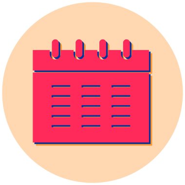 Takvim. Web simgesi basit illüstrasyon