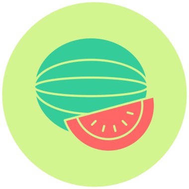 Karpuz. Web simgesi basit illüstrasyon