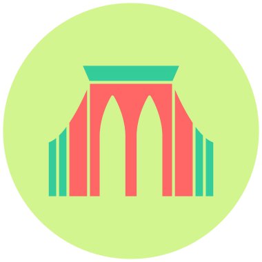 Bina. Web simgesi basit illüstrasyon