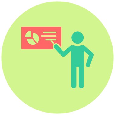 Sunum. Web simgesi basit illüstrasyon