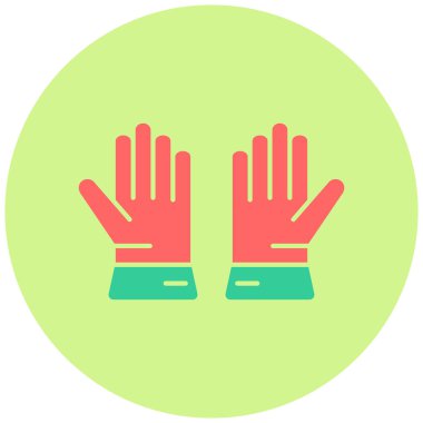 Eldivenlerin vektör illüstrasyonu modern simge 