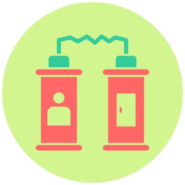 Işınlama simgesi. Basit resimleme