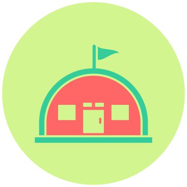 Sığınak ikonu. Basit resimleme