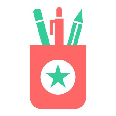 Üzerinde David 'in bayrağı olan bir kalemin çizimi