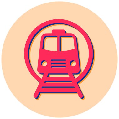 tren. Web simgesi basit illüstrasyon