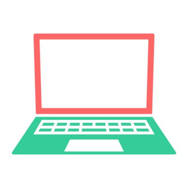 dizüstü bilgisayar simgesi. düz dizayn biçimi 10